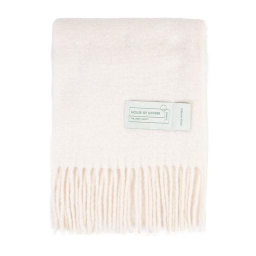 Plain Blanket Scarf Winter White - Heritage Of Scotland - WINTER WHITE