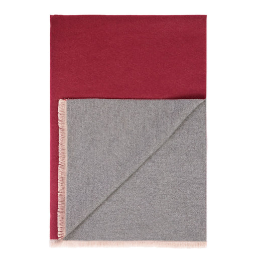 Plain Super Soft Stole Burgundy/Grey - Heritage Of Scotland - BURGUNDY/GREY