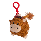 Plush Bag Charm Keyrings – Nessie, Coo or Hairy Haggis (Brown or Cream) - Heritage Of Scotland - Chenille Highland Coo