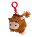Plush Bag Charm Keyrings – Nessie, Coo or Hairy Haggis (Brown or Cream) - Heritage Of Scotland - Chenille Highland Coo