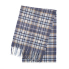 Premium 100% Pure Cashmere Wide Fringed Scarf - BROKEN GINGHAM - Heritage Of Scotland -