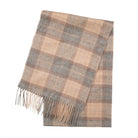 Premium 100% Pure Cashmere Wide Fringed Scarf - MACKELLAR NATURAL - Heritage Of Scotland -