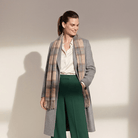 Premium 100% Pure Cashmere Wide Fringed Scarf - MACKELLAR NATURAL - Heritage Of Scotland -