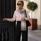 Premium 100% Pure Cashmere Wide Fringed Scarf - MACKELLAR PINK - Heritage Of Scotland -