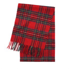Premium 100% Pure Cashmere Wide Fringed Scarf - STEWART ROYAL - Heritage Of Scotland -