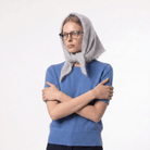 Pure Brushed Luxury Cashmere Triangle Head Scarf - RAIN - Heritage Of Scotland -