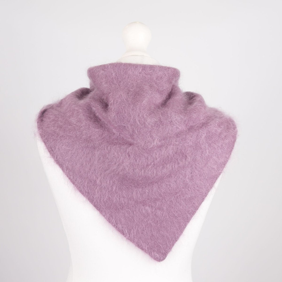 Pure Brushed Luxury Cashmere Triangle Head Scarf - VIOLET - Heritage Of Scotland -