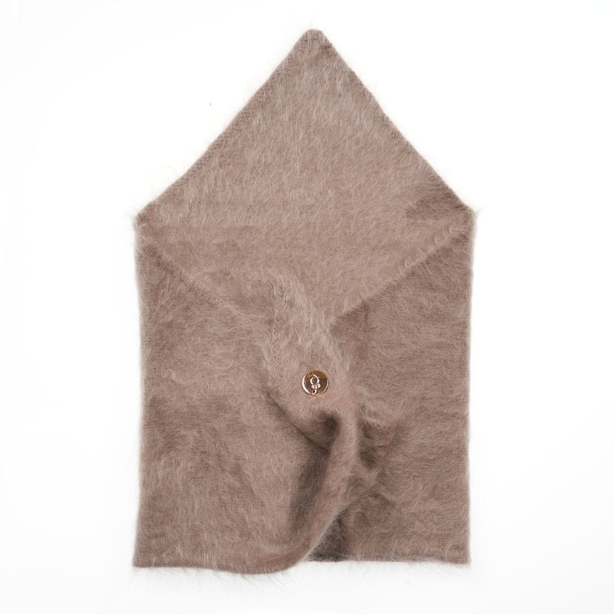 Pure Brushed Luxury Cashmere Triangle Head Scarf - WHEAT - Heritage Of Scotland -