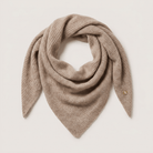 Pure Brushed Luxury Cashmere Triangle Head Scarf - WHEAT - Heritage Of Scotland -