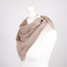 Pure Brushed Luxury Cashmere Triangle Head Scarf - WHEAT - Heritage Of Scotland -