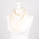 Pure Brushed Luxury Cashmere Triangle Head Scarf - WHITE - Heritage Of Scotland -