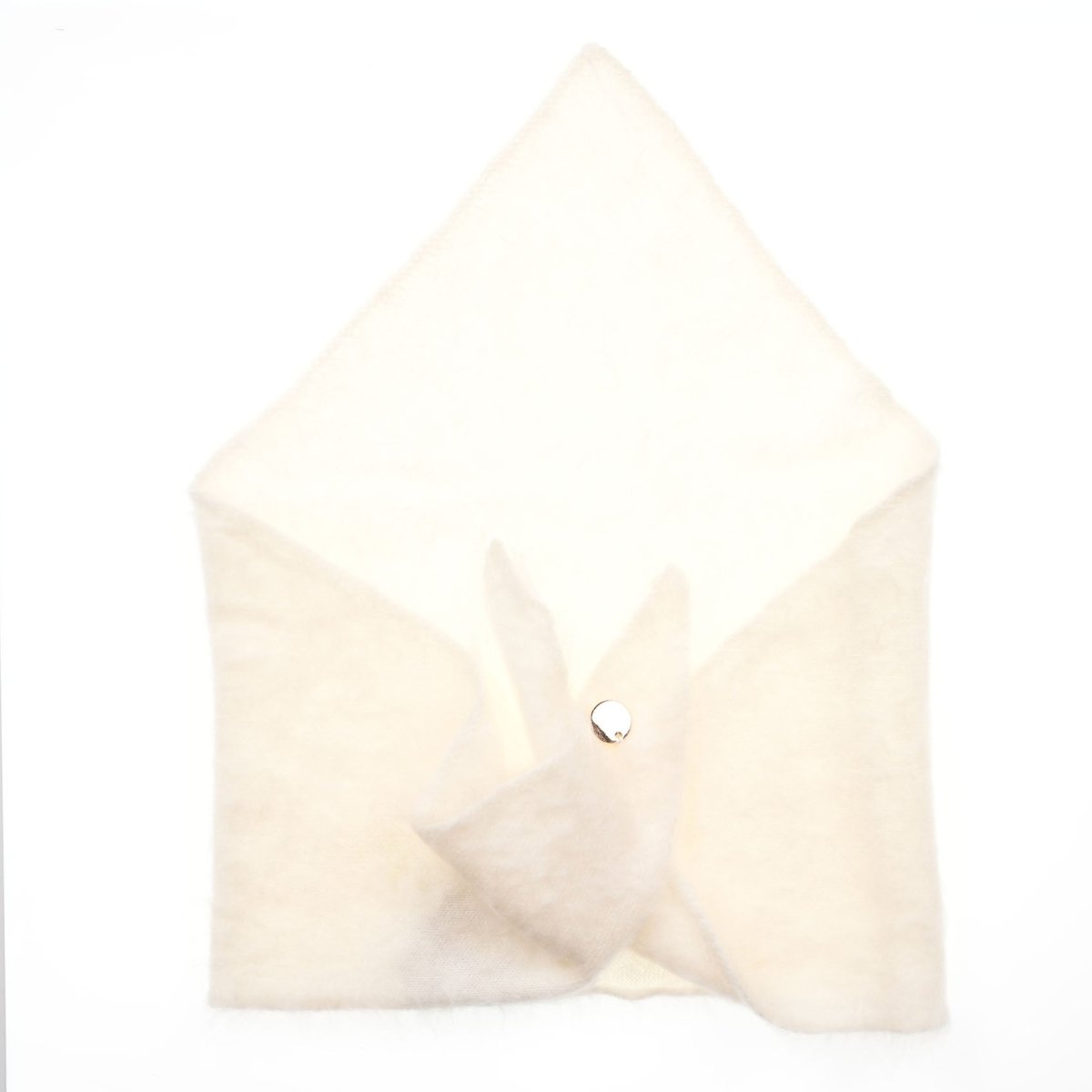 Pure Brushed Luxury Cashmere Triangle Head Scarf - WHITE - Heritage Of Scotland -