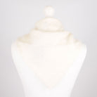 Pure Brushed Luxury Cashmere Triangle Head Scarf - WHITE - Heritage Of Scotland -