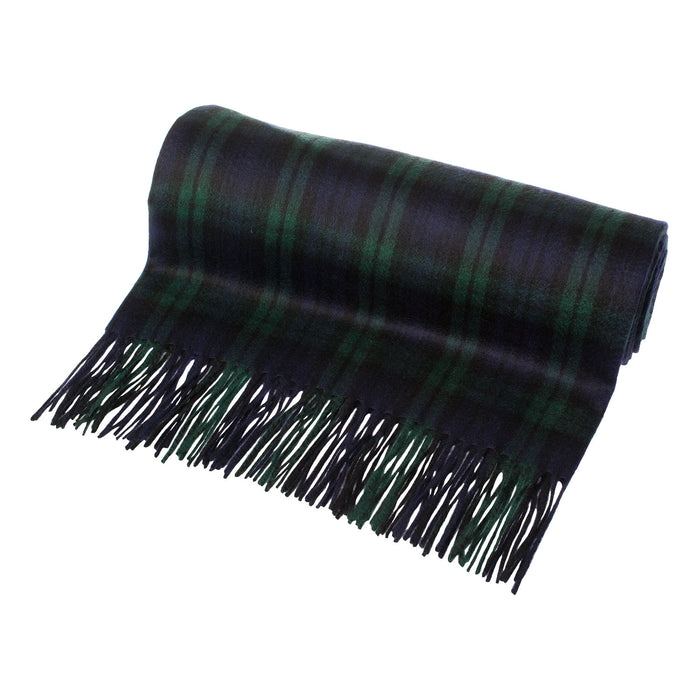 Pure Cashmere Tartan Blanket Black Watch - Heritage Of Scotland - BLACK WATCH