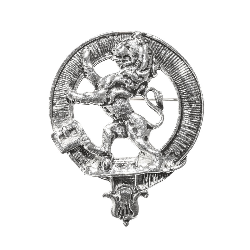 Rampant Lion Clan Badge, Kilt Pin, Lapel Pin, Cufflinks, Keyring/Key Fob & Gift Set — Fine Pewter by Art Pewter — Made in Scotland (Shiny Finish) - Heritage Of Scotland - Badge