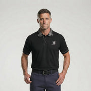 Rampant Lion Scotland Polo Shirt Black - Heritage Of Scotland - BLACK / XS
