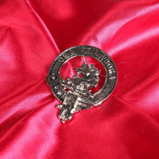 Ramsay Clan Badge, Kilt Pin, Lapel Pin, Cufflinks, Keyring/Key Fob & Gift Set — Fine Pewter by Art Pewter — Made in Scotland (Shiny Finish) - Heritage Of Scotland - Badge