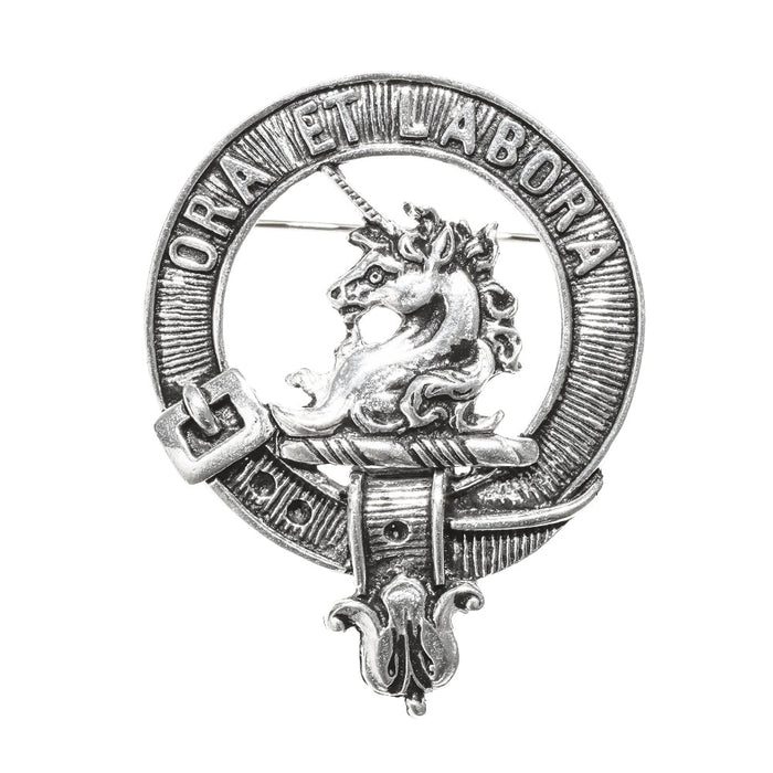 Ramsay Clan Badge, Kilt Pin, Lapel Pin, Cufflinks, Keyring/Key Fob & Gift Set — Fine Pewter by Art Pewter — Made in Scotland (Shiny Finish) - Heritage Of Scotland - Badge