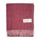 Recycled Wool Herringbone Blanket with Fringe - Soft Warm Throw - EMINENCE - Heritage Of Scotland -
