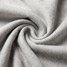 Recycled Wool Herringbone Blanket with Fringe - Soft Warm Throw - OYSTER GREY - Heritage Of Scotland -