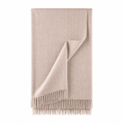Recycled Wool Herringbone Blanket with Fringe – Soft Warm Throw - Heritage Of Scotland - Spice