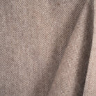 Recycled Wool Herringbone Blanket with Fringe - Soft Warm Throw - TAUPE - Heritage Of Scotland -
