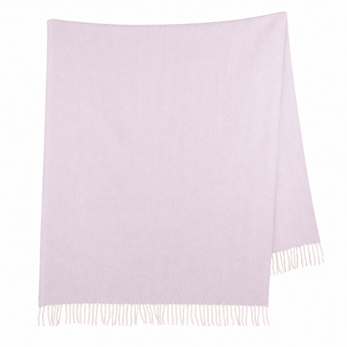 Recycled Wool Herringbone Knee Blanket – Pastel Fringed Throw - HEATHER - Heritage Of Scotland -