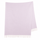 Recycled Wool Herringbone Knee Blanket – Pastel Fringed Throw - HEATHER - Heritage Of Scotland -