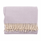 Recycled Wool Herringbone Knee Blanket – Pastel Fringed Throw - HEATHER - Heritage Of Scotland -