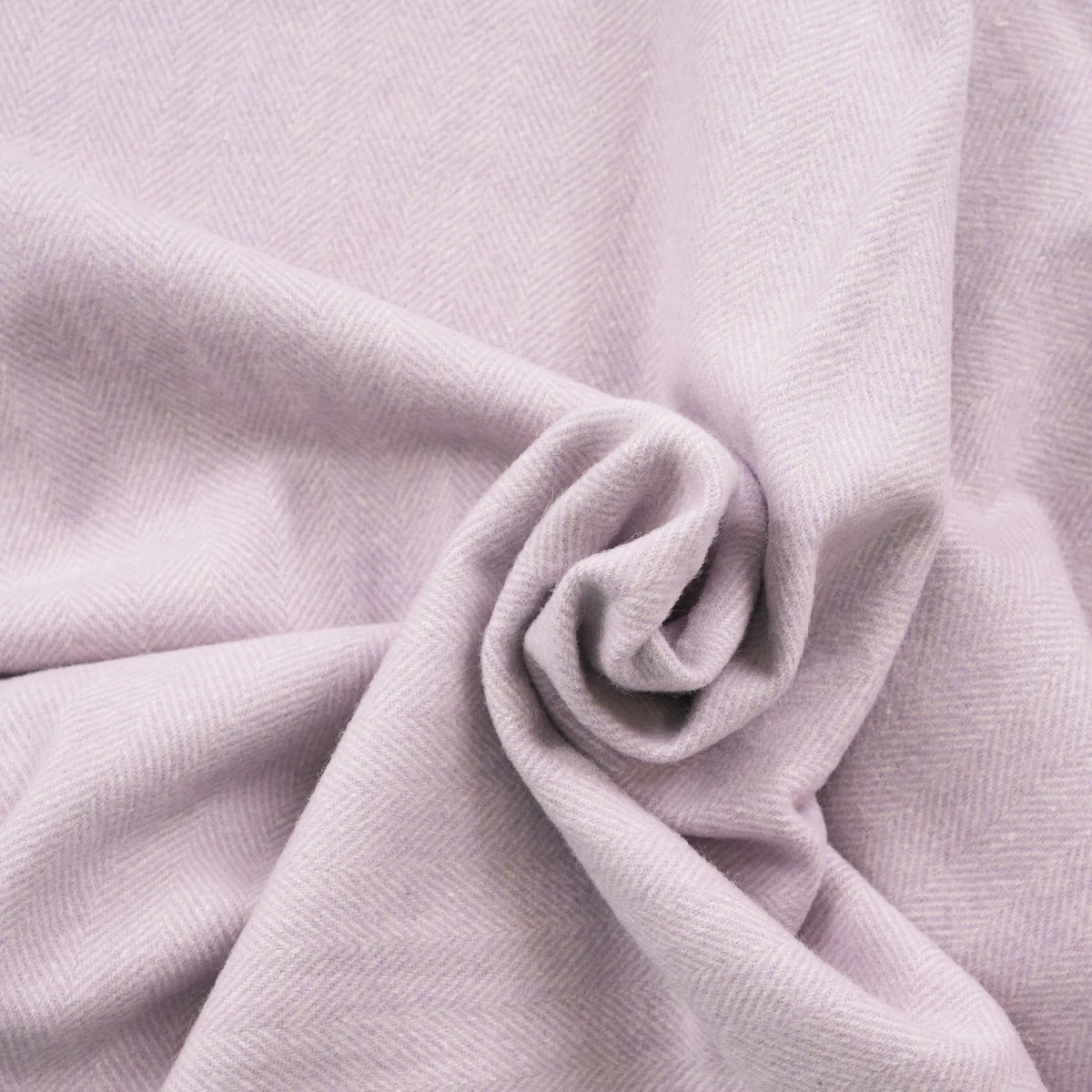 Recycled Wool Herringbone Knee Blanket – Pastel Fringed Throw - HEATHER - Heritage Of Scotland -