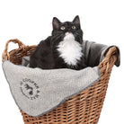 Recycled Wool Herringbone Pet Blanket – 150cm x 90cm - GREY MEDIUM - Heritage Of Scotland -