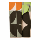 Retro Geometric Scarf - Elegant Everyday Shawl - Heritage Of Scotland - OLIVE MIX