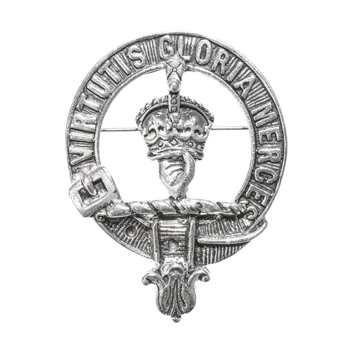 Robertson Clan Badge, Kilt Pin, Lapel Pin, Cufflinks, Keyring/Key Fob & Gift Set — Fine Pewter by Art Pewter — Made in Scotland (Shiny Finish) - Heritage Of Scotland - Badge