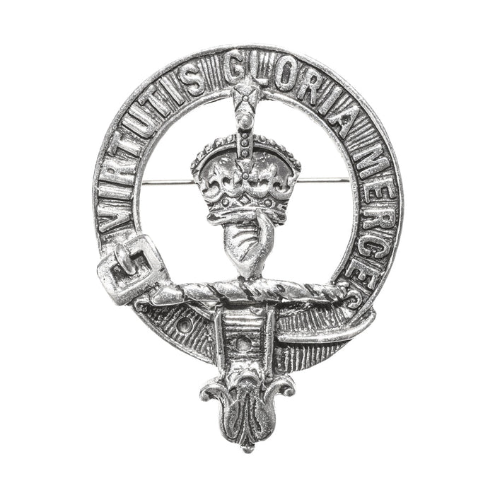 Robertson Clan Badge, Kilt Pin, Lapel Pin, Cufflinks, Keyring/Key Fob & Gift Set — Fine Pewter by Art Pewter — Made in Scotland (Shiny Finish) - Heritage Of Scotland - Badge