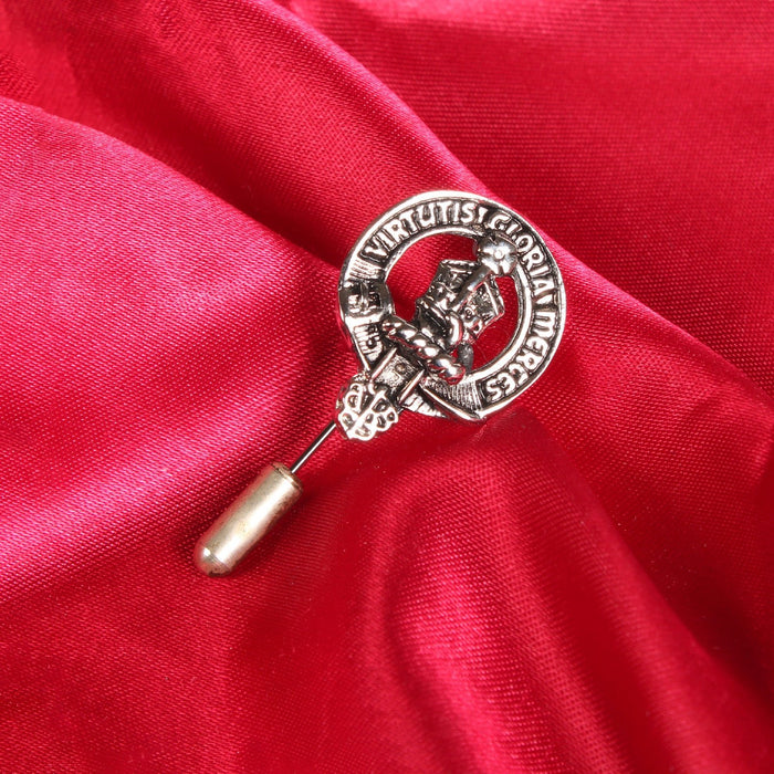 Robertson Clan Badge, Kilt Pin, Lapel Pin, Cufflinks, Keyring/Key Fob & Gift Set — Fine Pewter by Art Pewter — Made in Scotland (Shiny Finish) - Heritage Of Scotland - Lapel Pin