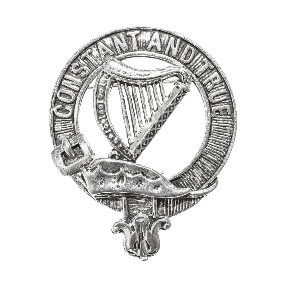 Rose Clan Badge, Kilt Pin, Lapel Pin, Cufflinks, Keyring/Key Fob & Gift Set — Fine Pewter by Art Pewter — Made in Scotland (Shiny Finish) - Heritage Of Scotland - Badge