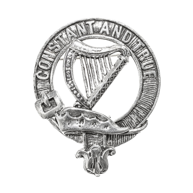 Rose Clan Badge, Kilt Pin, Lapel Pin, Cufflinks, Keyring/Key Fob & Gift Set — Fine Pewter by Art Pewter — Made in Scotland (Shiny Finish) - Heritage Of Scotland - Badge
