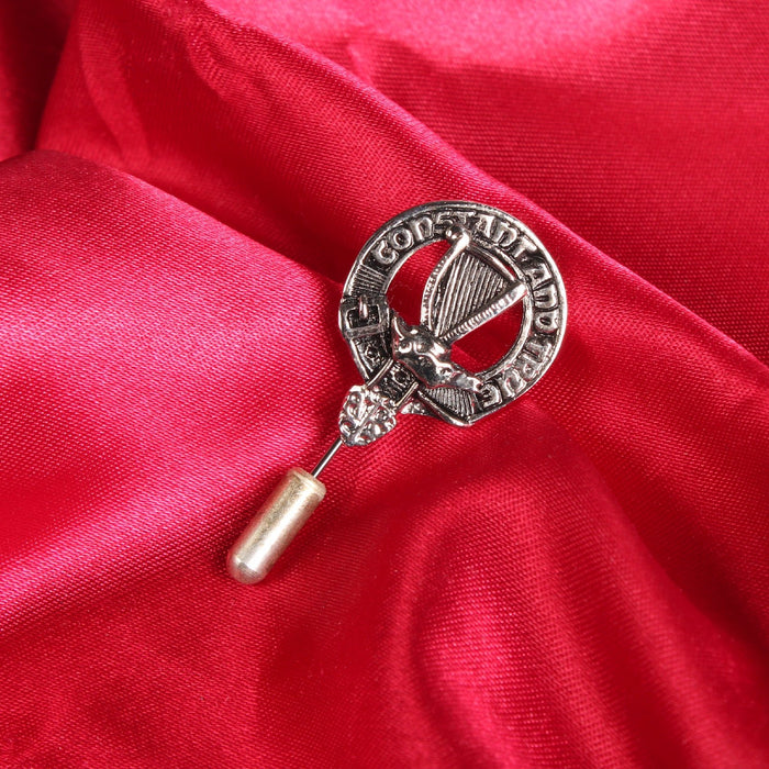 Rose Clan Badge, Kilt Pin, Lapel Pin, Cufflinks, Keyring/Key Fob & Gift Set — Fine Pewter by Art Pewter — Made in Scotland (Shiny Finish) - Heritage Of Scotland - Lapel Pin