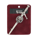 Ross Clan Badge, Kilt Pin, Lapel Pin, Cufflinks, Keyring/Key Fob & Gift Set — Fine Pewter by Art Pewter — Made in Scotland (Shiny Finish) - Heritage Of Scotland - Kilt Pin