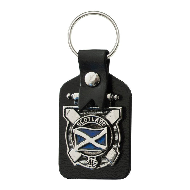 Russell Clan Badge, Kilt Pin, Lapel Pin, Cufflinks, Keyring/Key Fob & Gift Set — Fine Pewter by Art Pewter — Made in Scotland (Shiny Finish) - Heritage Of Scotland - Keyring / Key Fob