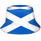 Saltire Bucket Hat – 100% Cotton Scottish Festival Hat - Heritage Of Scotland - Saltire