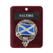 Saltire Clan Badge, Kilt Pin, Lapel Pin, Cufflinks, Keyring/Key Fob & Gift Set — Fine Pewter by Art Pewter — Made in Scotland (Shiny Finish) - Heritage Of Scotland - Badge