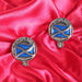 Saltire Clan Badge, Kilt Pin, Lapel Pin, Cufflinks, Keyring/Key Fob & Gift Set — Fine Pewter by Art Pewter — Made in Scotland (Shiny Finish) - Heritage Of Scotland - Cufflinks
