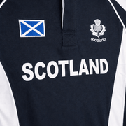 Scotland Haka Rugby Shirt Navy – Classic Scottish Rugby Top - Heritage Of Scotland - S