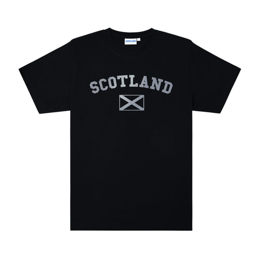 Scotland Harvard Reflective T-Shirt - Heritage Of Scotland - BLACK
