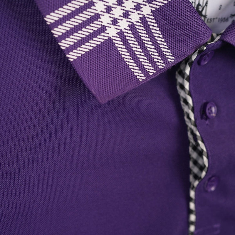 Scotland Lion Rampant Embroidered Polo Shirt – Purple - Heritage Of Scotland - XS