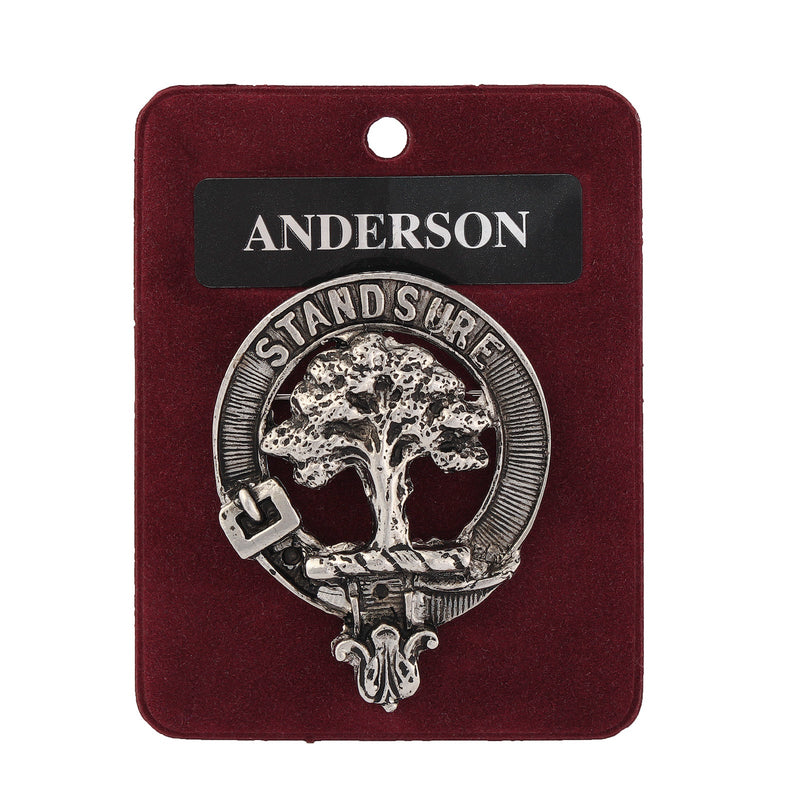 Scotland Map Clan Badge, Kilt Pin, Lapel Pin, Cufflinks, Keyring/Key Fob & Gift Set — Fine Pewter by Art Pewter — Made in Scotland (Shiny Finish) - Heritage Of Scotland - Badge