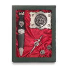 Scotland Map Clan Badge, Kilt Pin, Lapel Pin, Cufflinks, Keyring/Key Fob & Gift Set — Fine Pewter by Art Pewter — Made in Scotland (Shiny Finish) - Heritage Of Scotland - Gift Set