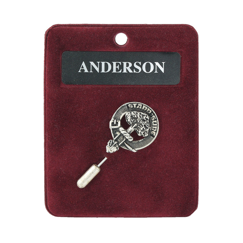 Scotland Map Clan Badge, Kilt Pin, Lapel Pin, Cufflinks, Keyring/Key Fob & Gift Set — Fine Pewter by Art Pewter — Made in Scotland (Shiny Finish) - Heritage Of Scotland - Lapel Pin