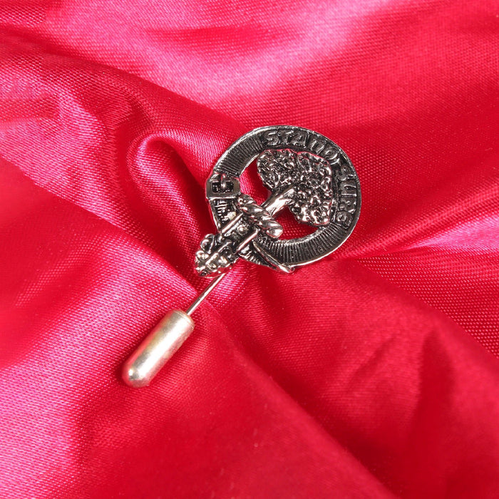 Scotland Map Clan Badge, Kilt Pin, Lapel Pin, Cufflinks, Keyring/Key Fob & Gift Set — Fine Pewter by Art Pewter — Made in Scotland (Shiny Finish) - Heritage Of Scotland - Lapel Pin